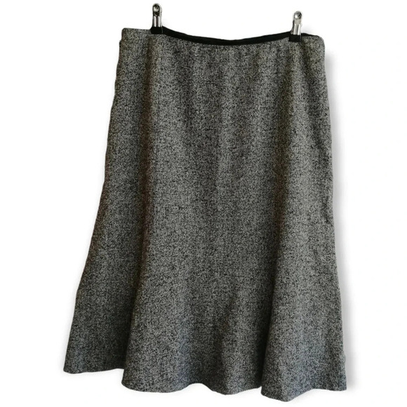 Gerard Darel Wool Blend Pleated Midi Skirt Heathered Gray 42 FR or 10 US - Picture 1 of 15